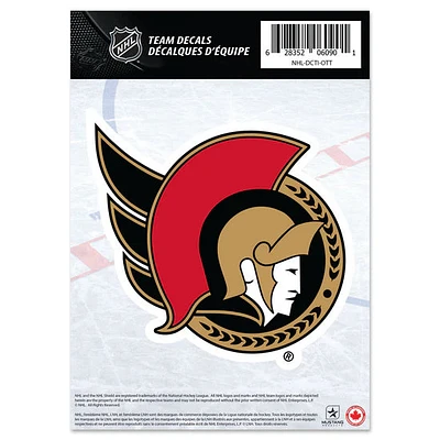 NHL Team Decal 5" x 7" Individual Senators