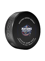 NHL Game Puck 4 Nations Face-Off Montreal Feb-17-20 2025 Official Game Puck Design- in Cube