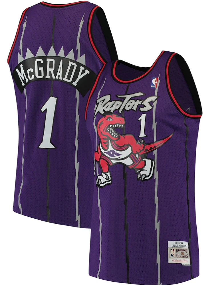 Youth Hardwood Classics Player 1998-99 Swingman Jersey Tracy McGrady Raptors (Purple)