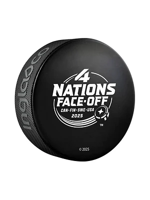 NHL 4 Nations Face-Off 2025 Canada Champions Team Celebration Souvenir Collectors Puck