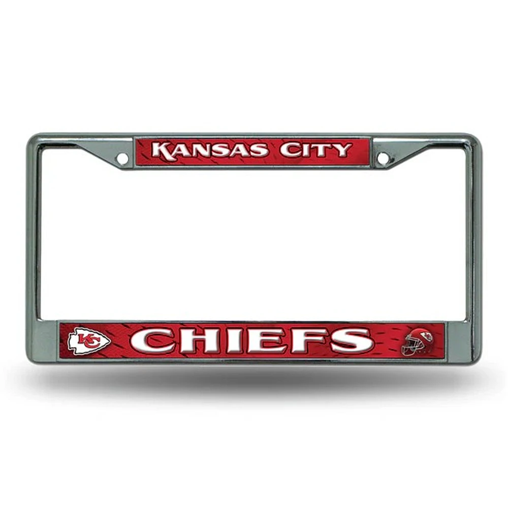 NFL License Plate Frame Chrome Chiefs