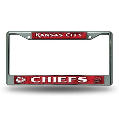NFL License Plate Frame Chrome Chiefs