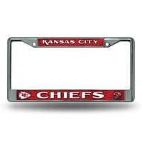 NFL License Plate Frame Chrome Chiefs