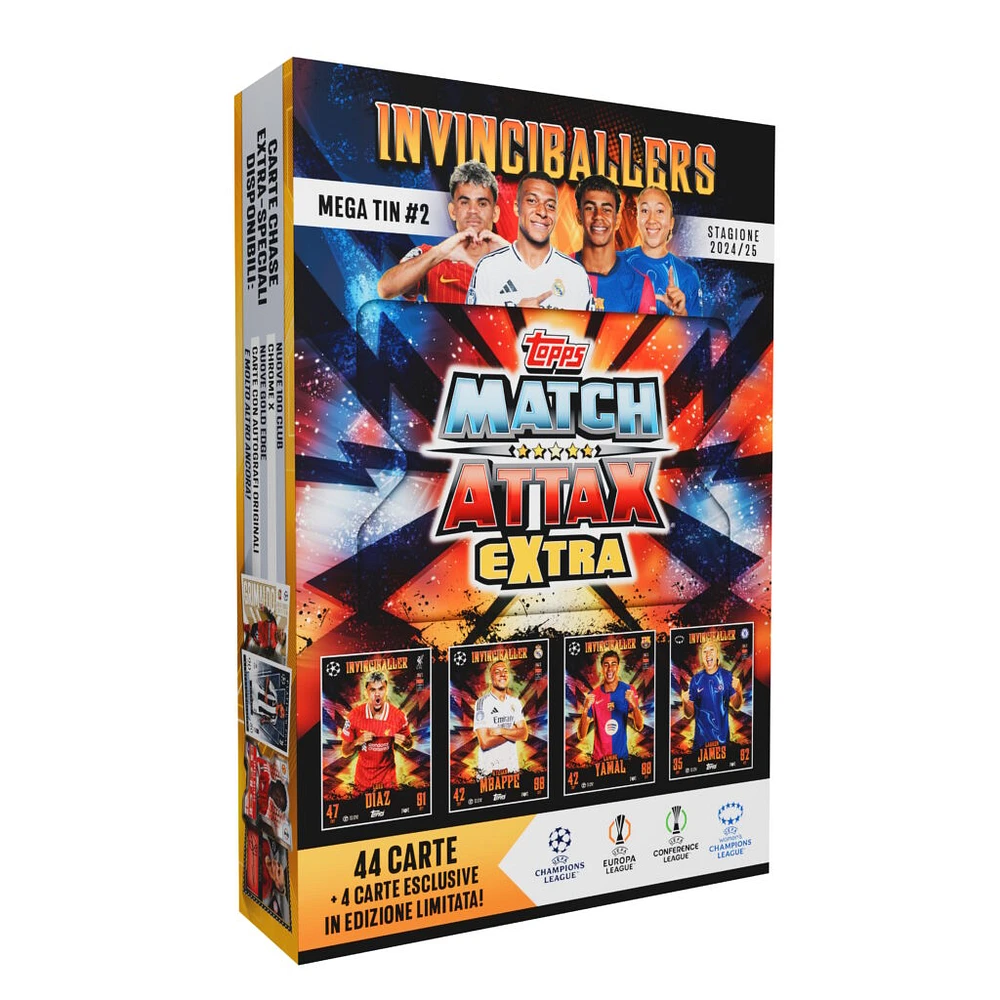 Topps Match Attax EXTRA Champions League Trading Cards MEGA TIN 2024-25