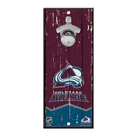 NHL Wooden Bottle Opener Sign Avalanche