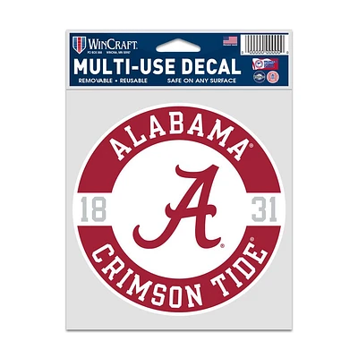 NCAA Multi Use Decal 3.75x5 Est. Alabama Crimson Tide