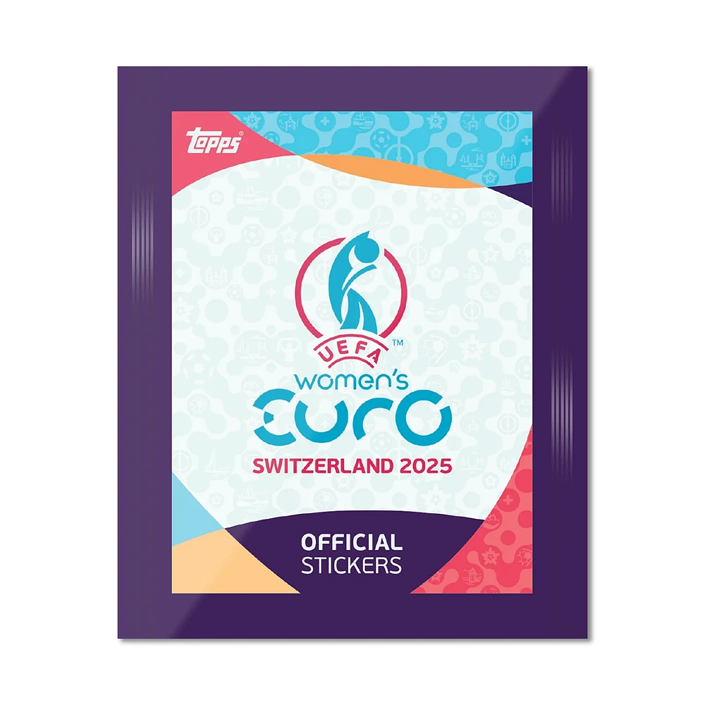 Topps Official Stickers Women's Euro Cup Switzerland 2025 UEFA (Single Pack)