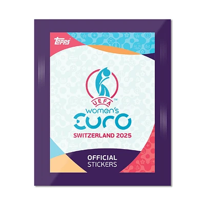 Topps Official Stickers Women's Euro Cup Switzerland 2025 UEFA (Single Pack)