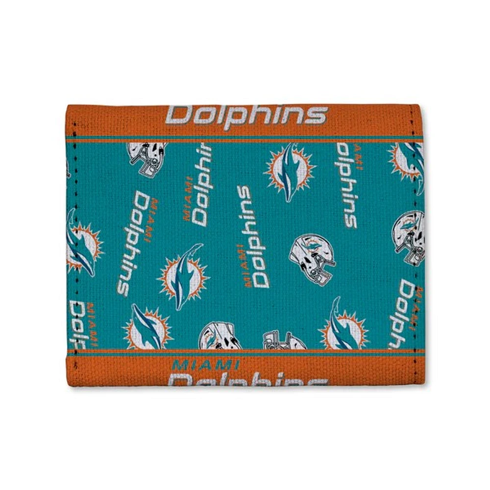 NFL Canvas Trifold Wallet Dolphins