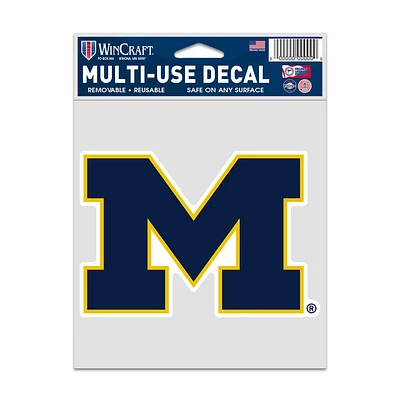 NCAA Multi Use Decal 3.75x5 Logo Michigan Wolverines