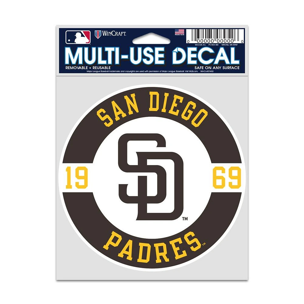 MLB Multi Use Decal 3.75x5 Logo Padres