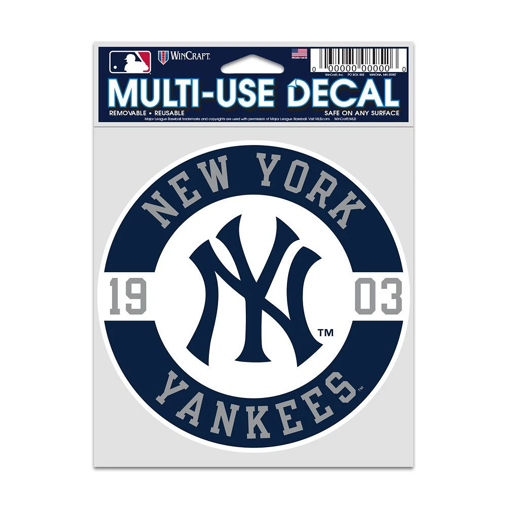 MLB Multi Use Decal 3.75x5 Logo Yankees