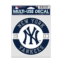 MLB Multi Use Decal 3.75x5 Logo Yankees