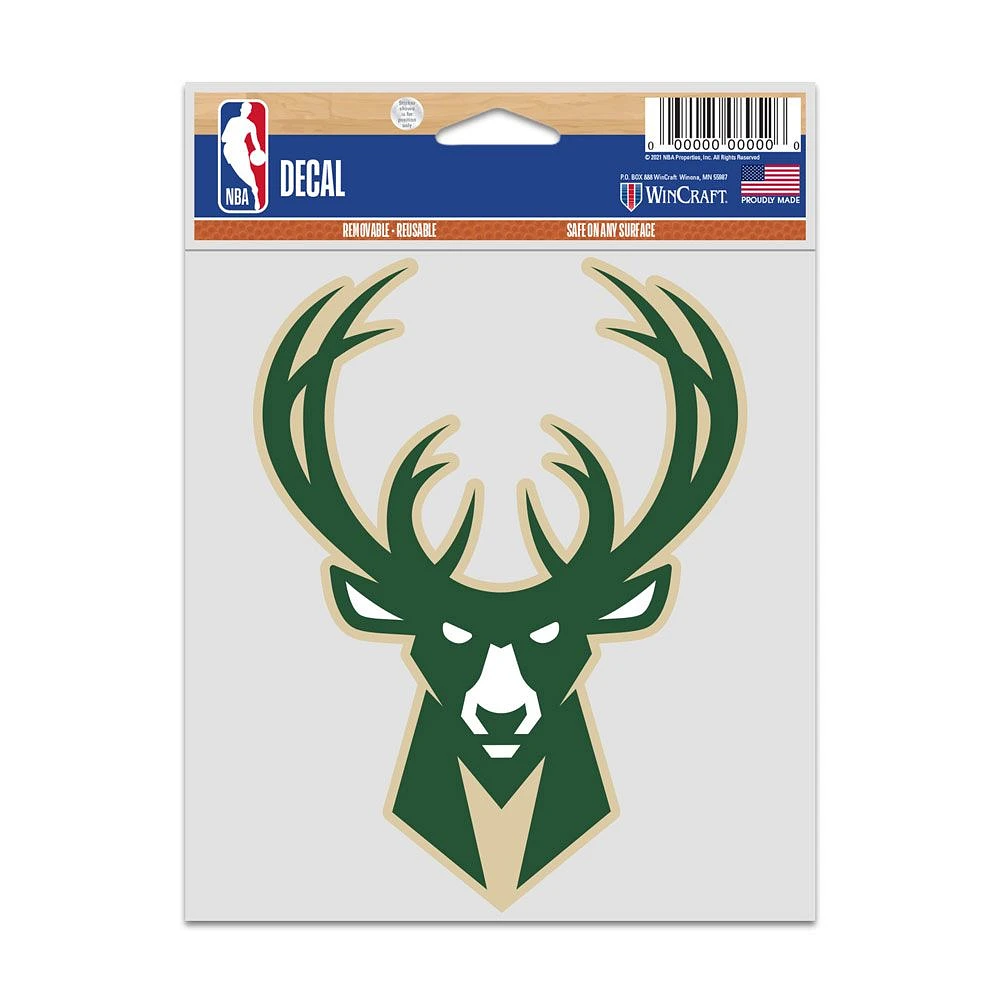 NBA Multi Use Decal 3.75x5 Logo Bucks