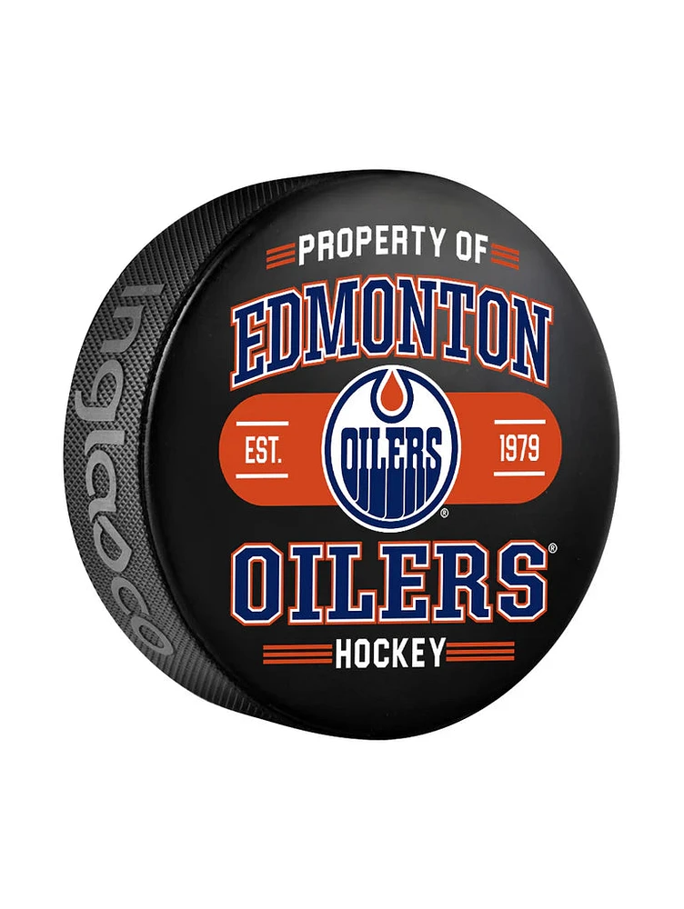 NHL Puck Property of Edmonton Oilers
