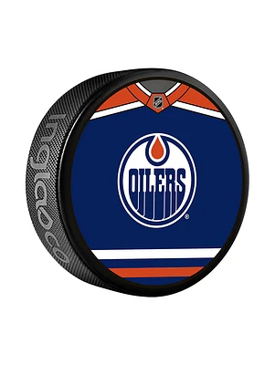 NHL Puck Souvenir Collector Jersey Oilers