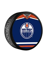 NHL Puck Souvenir Collector Jersey Oilers