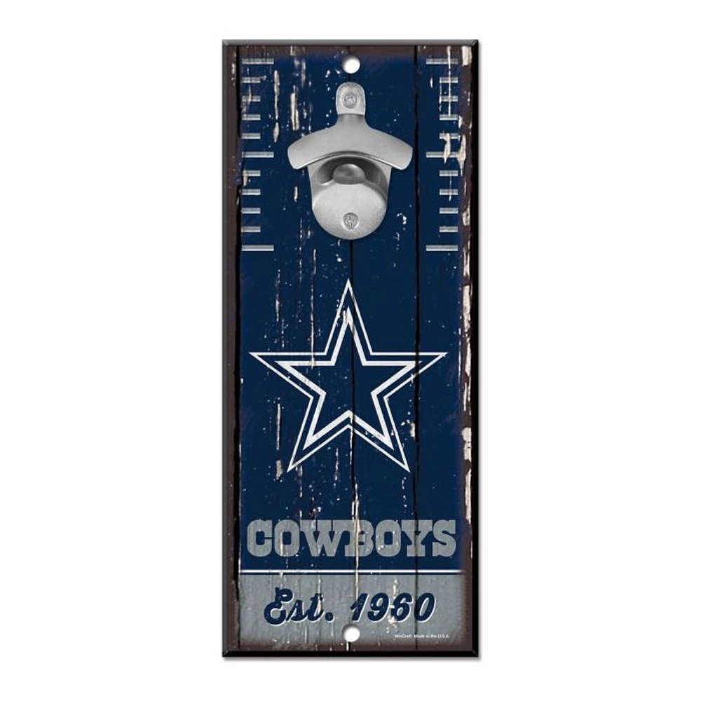 NFL Wooden Bottle Opener Sign Cowboys