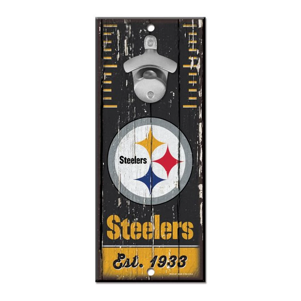 NFL Wooden Bottle Opener Sign Steelers