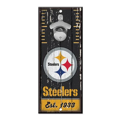 NFL Wooden Bottle Opener Sign Steelers