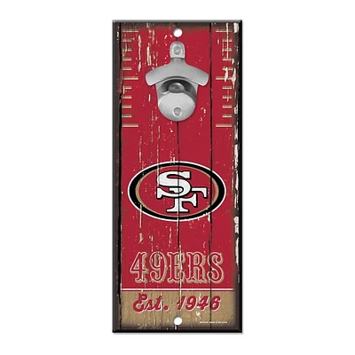 NFL Wooden Bottle Opener Sign 49ers