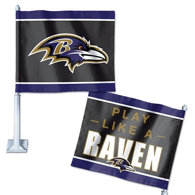 NFL Car Flag 11x15 Slogan Ravens