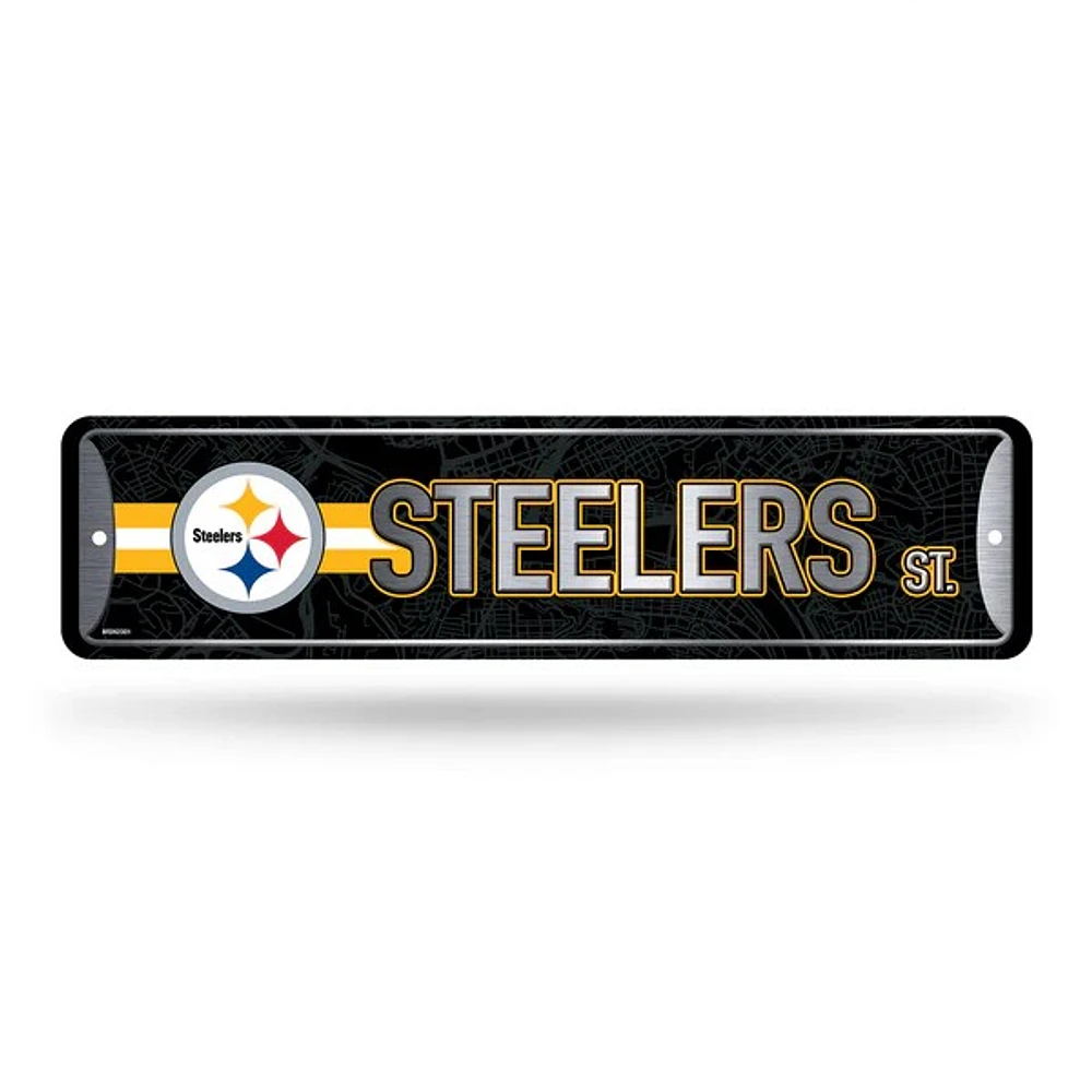 NFL Metal Street Sign 4" x 15 Steelers