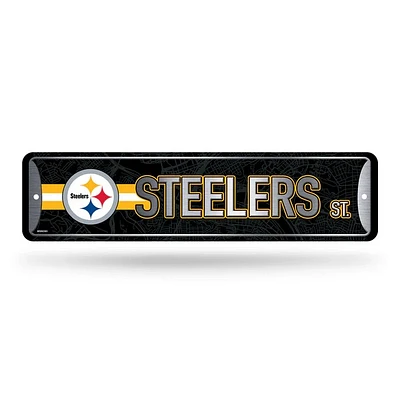 NFL Metal Street Sign 4" x 15 Steelers