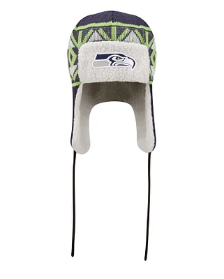 NFL Knit Hat Trapper D3 Seahawks