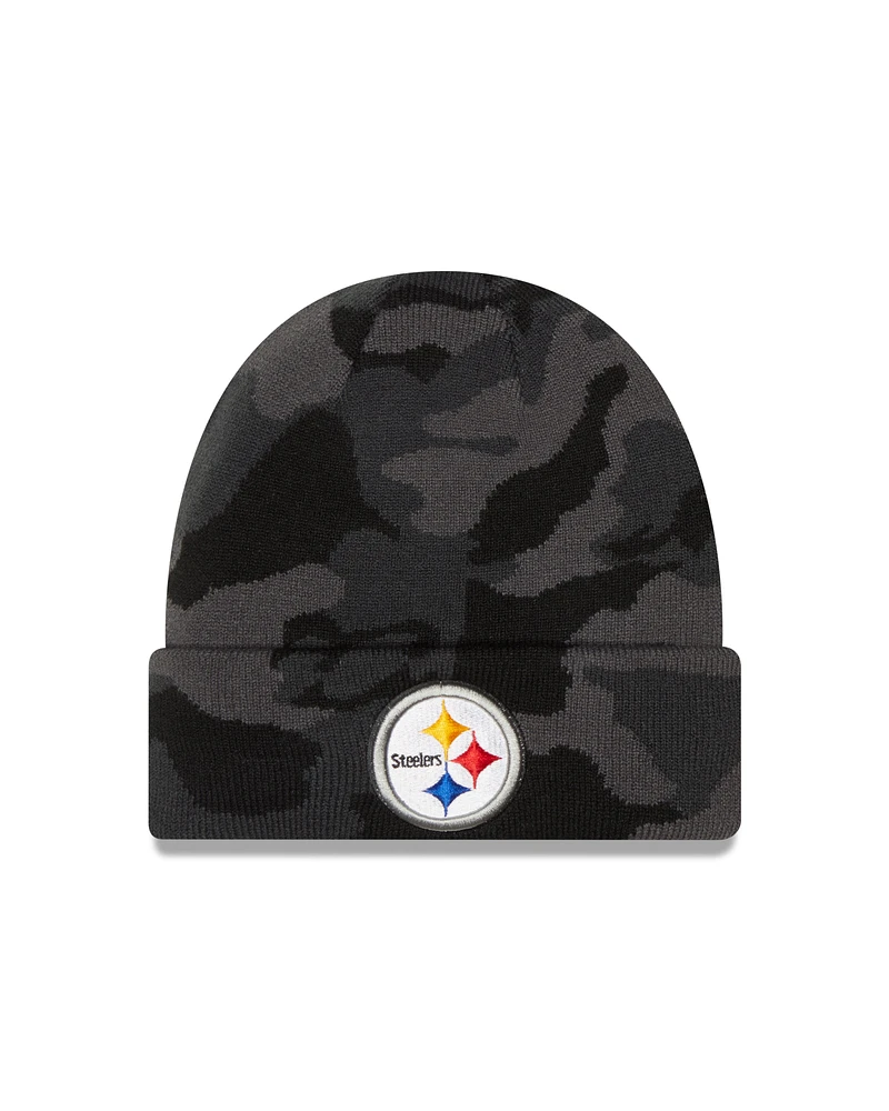 NFL Knit Hat Camo D3 Cuffed Steelers