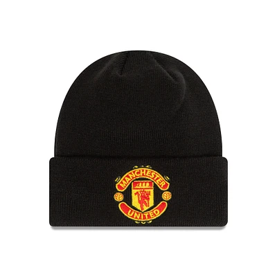 EPL Youth/Kids Knit Hat Black Essential Cuff Beanie Manchester United FC