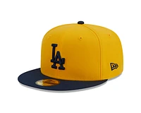 MLB Hat 5950 2T Color Pack Yellow/Navy Dodgers