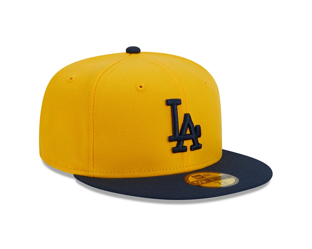 MLB Hat 5950 2T Color Pack Yellow/Navy Dodgers