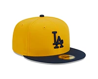 MLB Hat 5950 2T Color Pack Yellow/Navy Dodgers