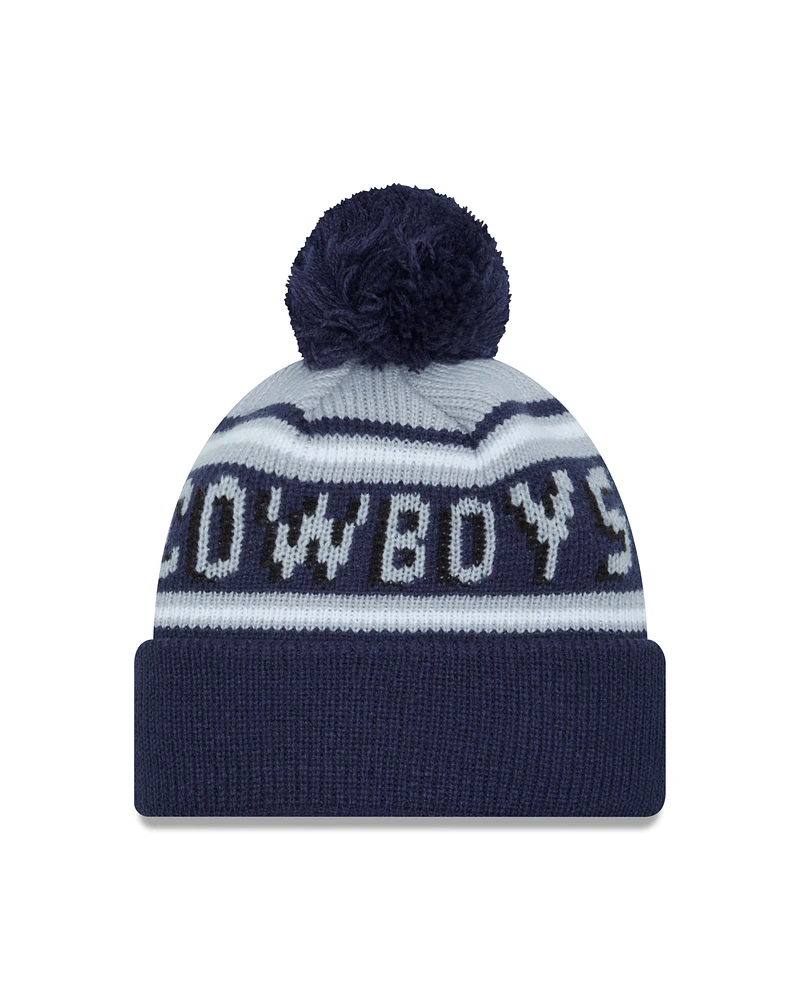 NFL Infant Knit Hat Navy Stripe Pom Cowboys