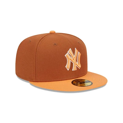 MLB Hat 5950 Color Pack 2024 Earthy Brown & Orange Yankees