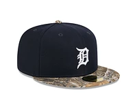 MLB Hat 5950 Realtree Camo Tigers (Navy Blue)