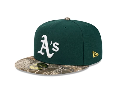 MLB Hat 5950 Realtree Camo Athletics (Forest Green)