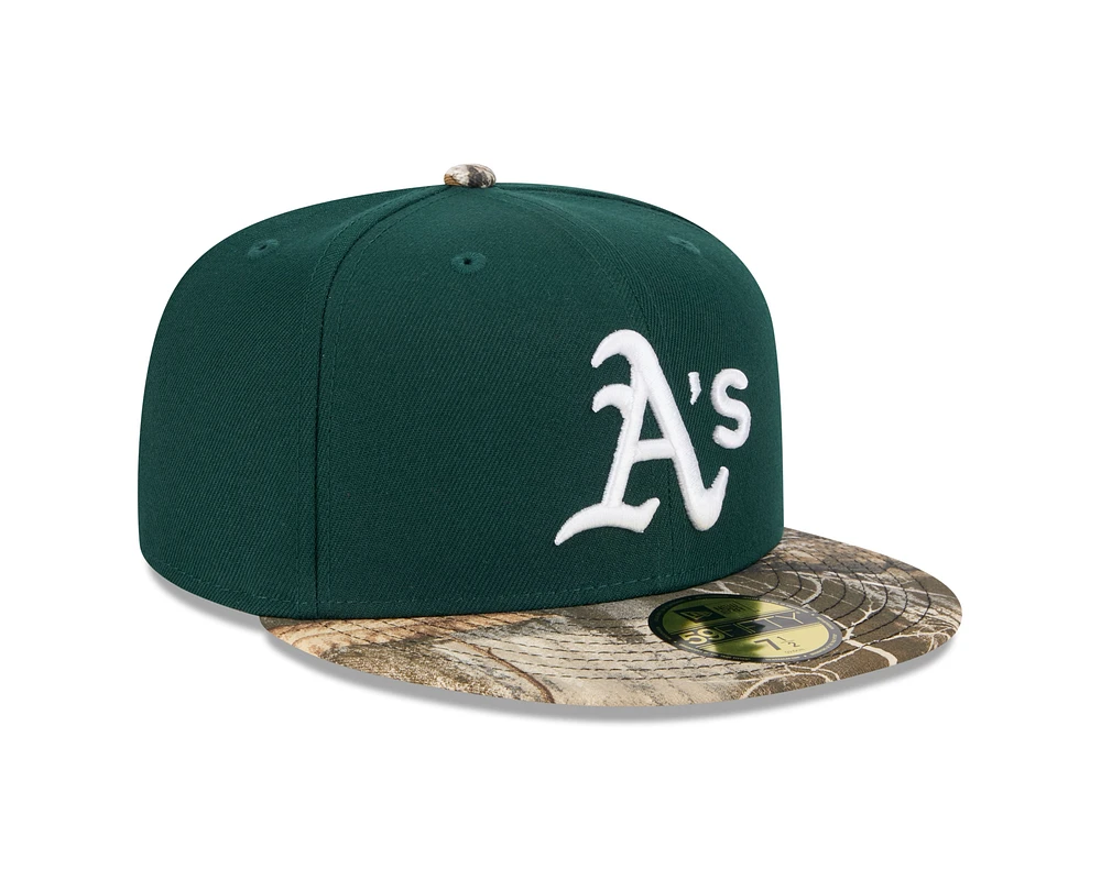 MLB Hat 5950 Realtree Camo Athletics (Forest Green)