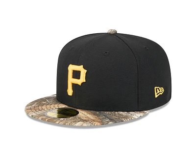 MLB Hat 5950 Realtree Camo Pirates (Black)