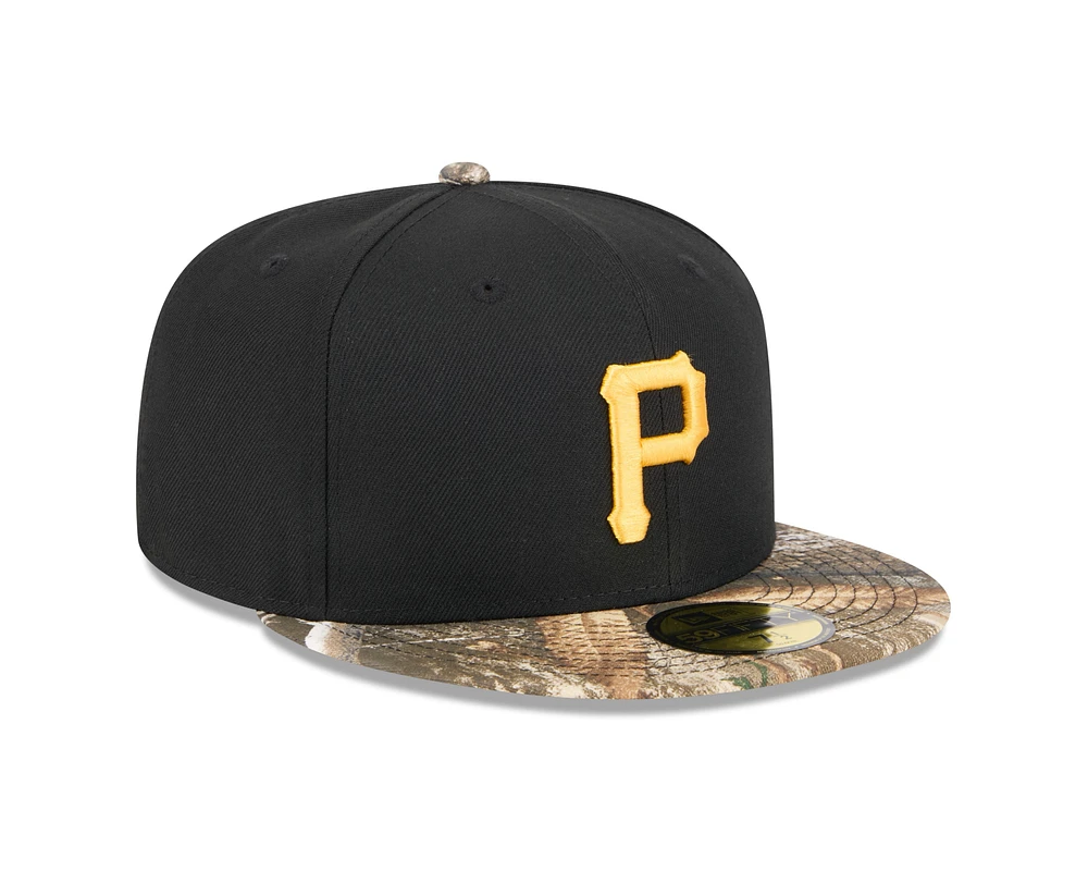 MLB Hat 5950 Realtree Camo Pirates (Black)