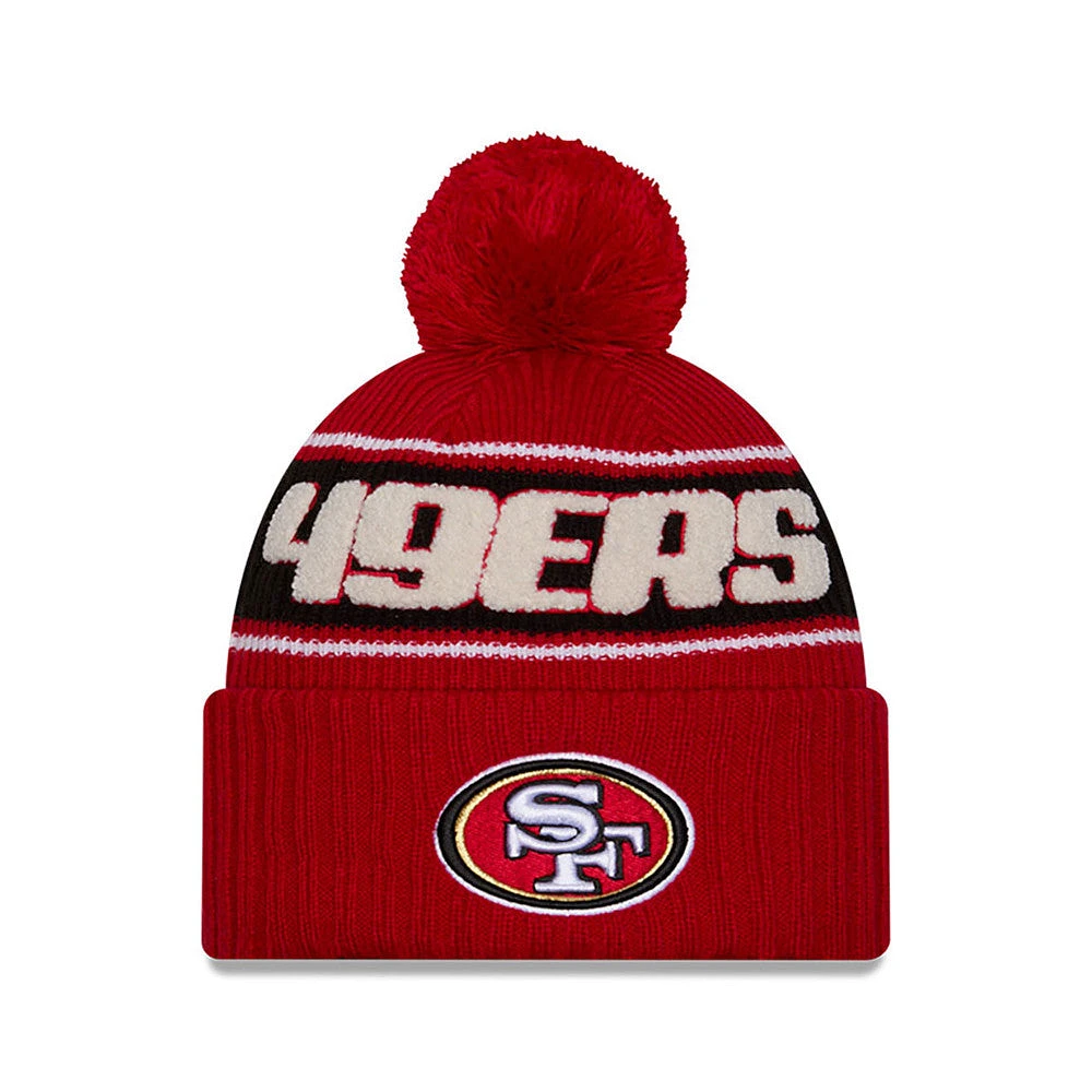 NFL Knit Hat 2024 Cold Weather Sport Knit W/ Pom 49ers