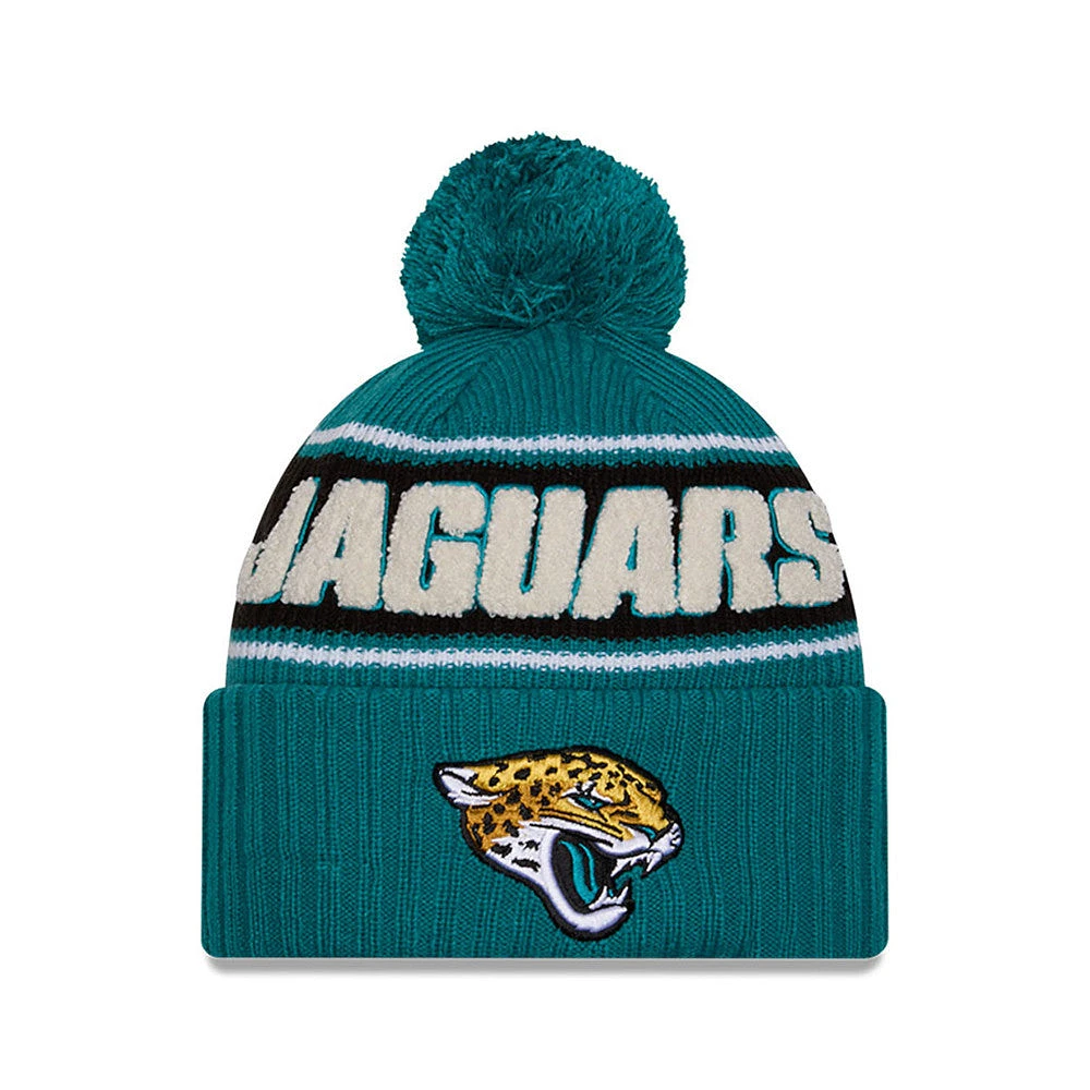 NFL Knit Hat 2024 Cold Weather Sport Knit W/ Pom Jaguars