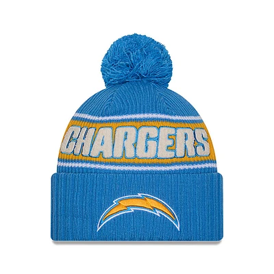 NFL Knit Hat 2024 Cold Weather Sport Knit W/ Pom Chargers