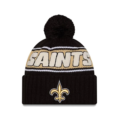 NFL Knit Hat 2024 Cold Weather Sport Knit W/ Pom Saints