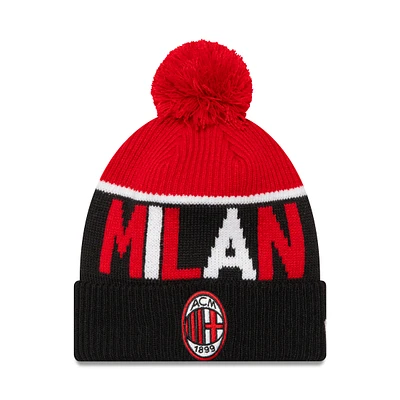 Serie A Knit Hat Sport Cuffed Pom AC Milan