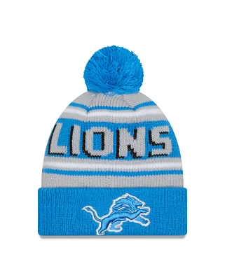 NFL Infant Knit Hat Navy Stripe Pom Lions