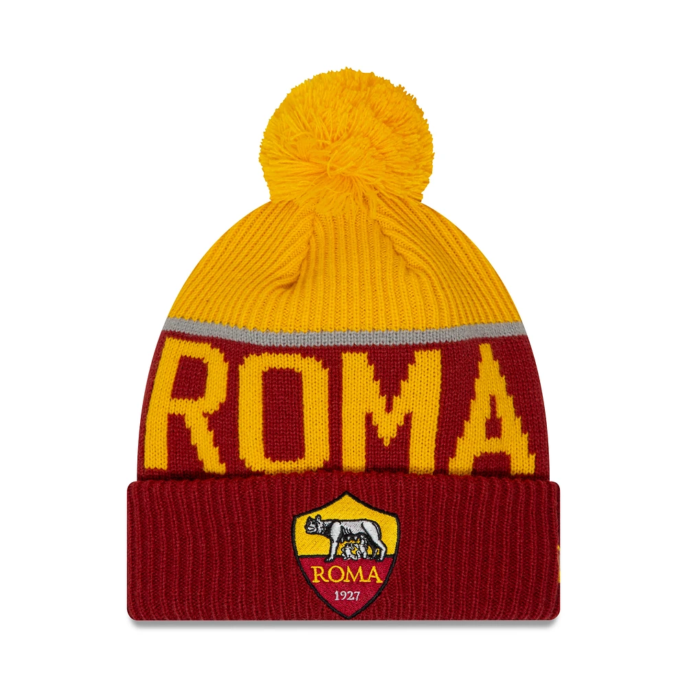 Serie A Knit Hat Sport Cuffed Pom AS Roma