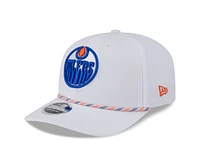 NHL Hat 970 Stretch Snap Rope White Oilers