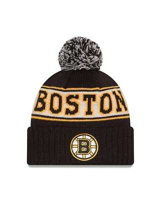 NHL Knit Hat Retro with Pom Bruins